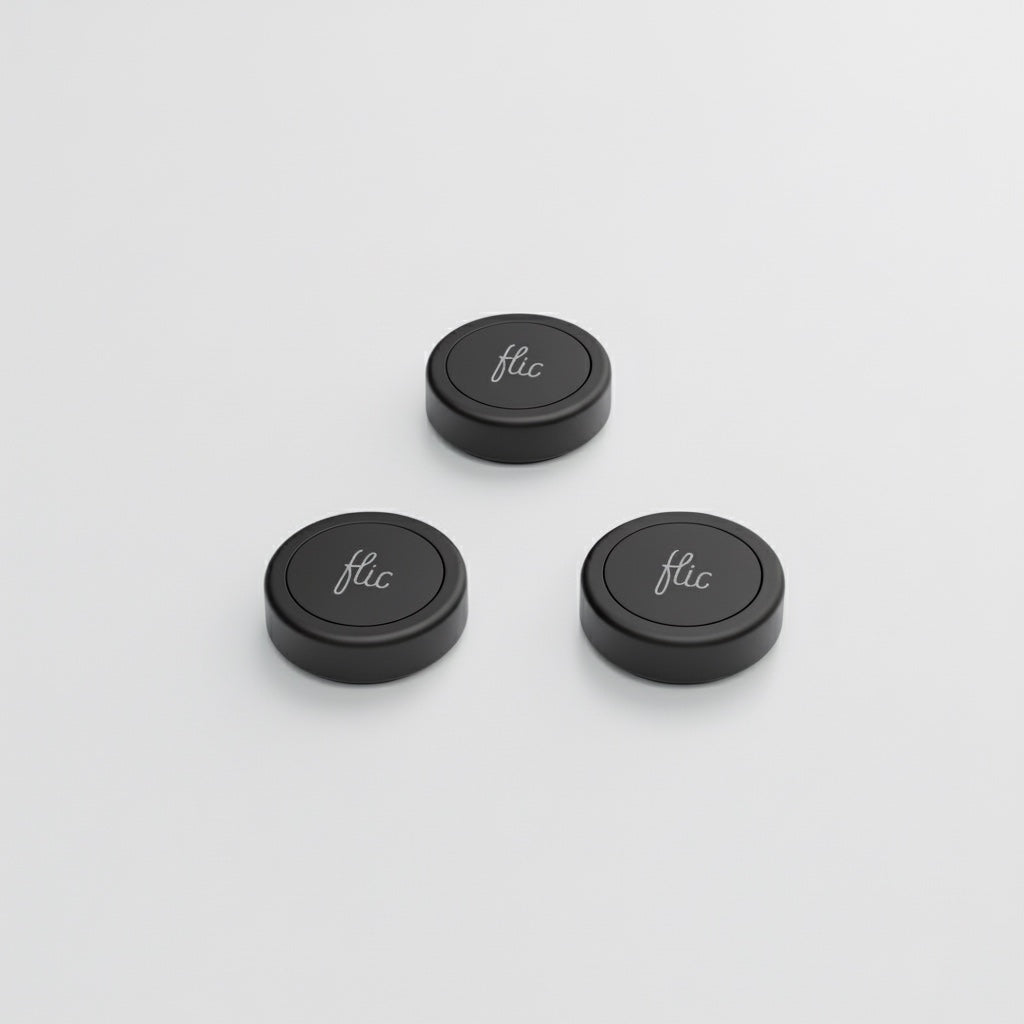 Flic Button l Three Pack l Black