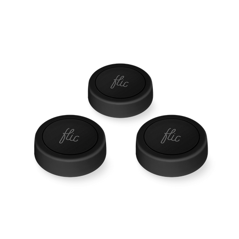 Flic Button l Three Pack l Black